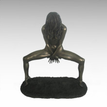 Nude Figure Statue Lady Dance Bronze Sculpture TPE-679